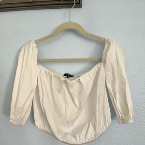 7 for All Mankind - cropped white blouse XS
